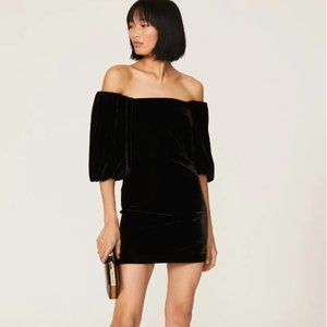 Rebecca Minkoff Vienne Off the Shoulder Dress Velvet sz XL